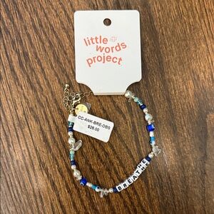 Blue Beaded Anklet - Little Words Project